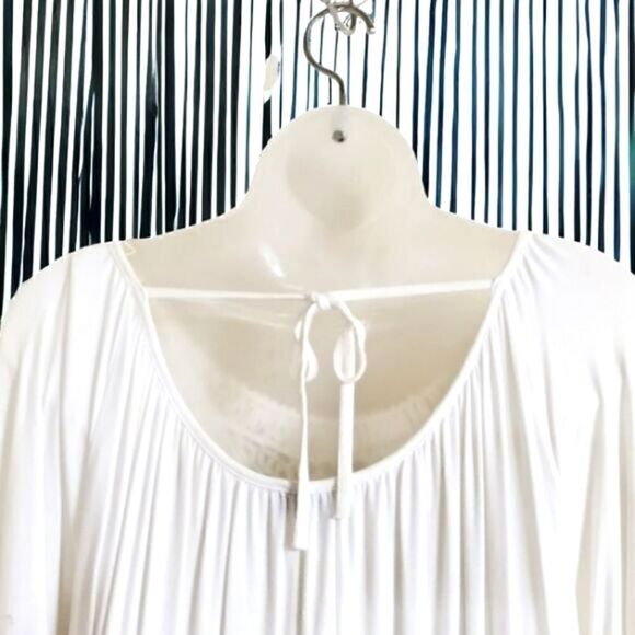 DRESS by FIG & VINE SILVER Embellished beads, detailed WHITE MIDI MEDIUM - Picture 6 of 15